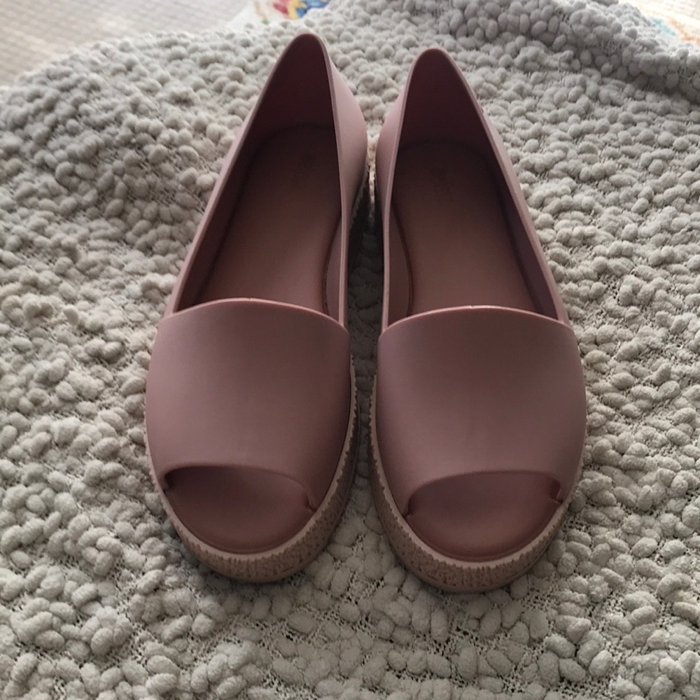 Melissa Brazilian made rose colored rubber sandals